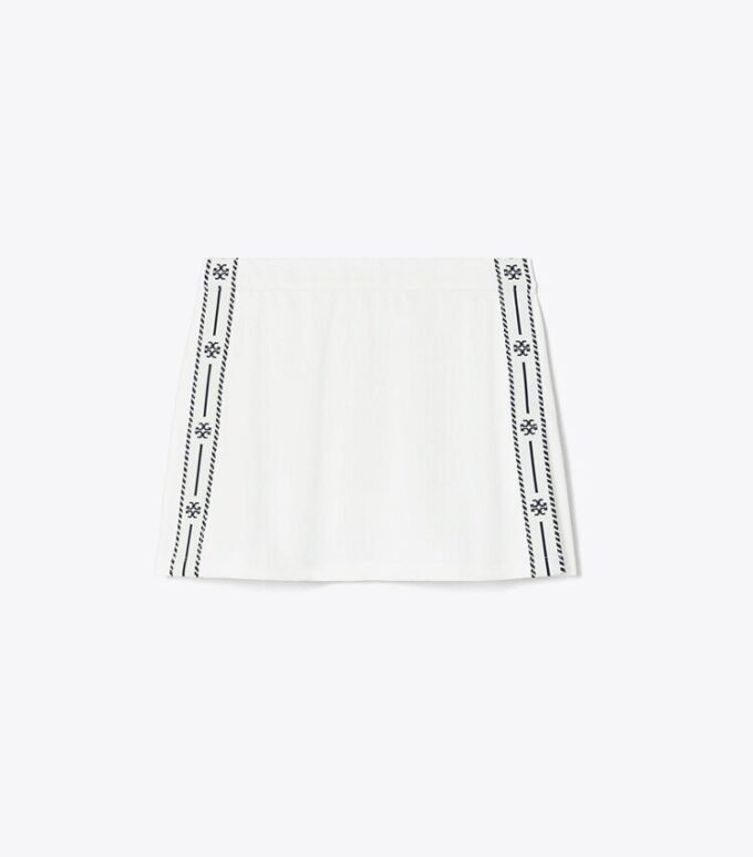 Tech Piqué Logo Stripe Tennis Skirt Tech Piqué Logo Stripe Tennis Skirt