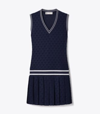 Tennisklänning i frottéjacquard