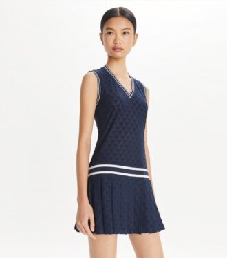 Tennisklänning i frottéjacquard