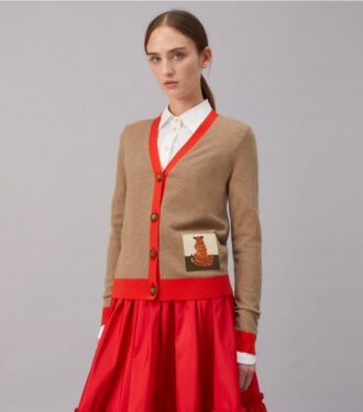Tiger Patch Cashmere Cardigan