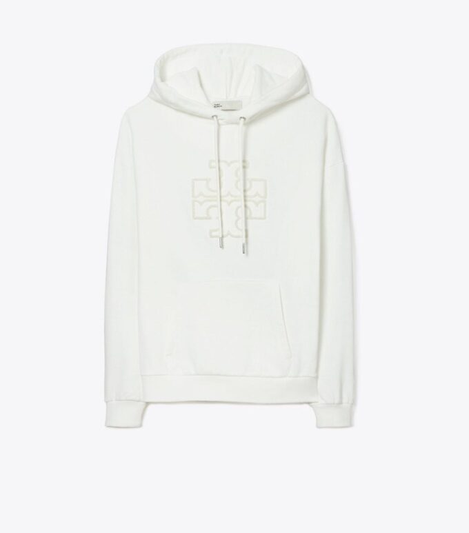 Tjock hoodie i fransk frotté med logo Tjock hoodie i fransk frotté med logo