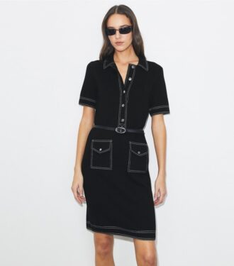 Topstitch Wool Camp Dress