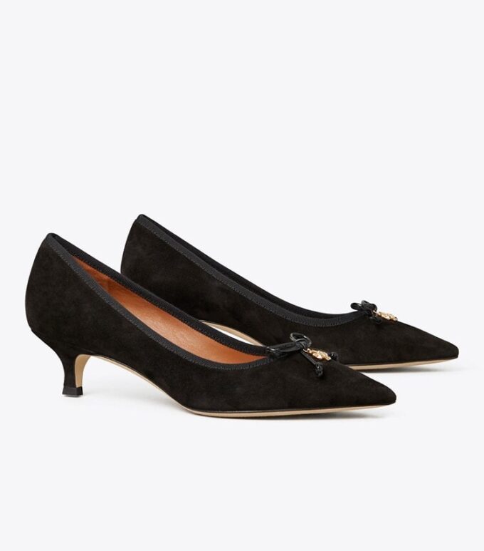 Tory Charm Suede Pump