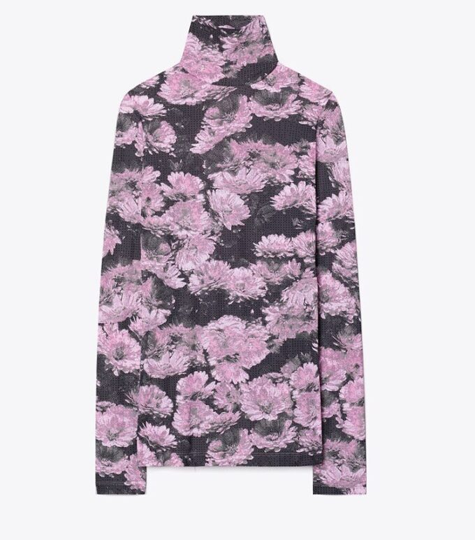 Tryckt jersey-turtleneck Tryckt jersey-turtleneck