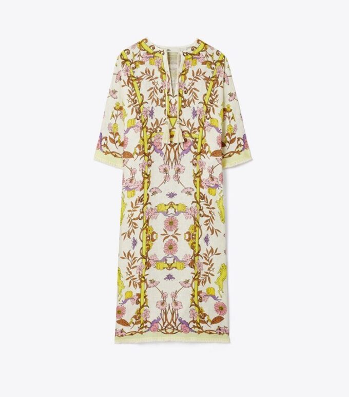 Tryckt linnekaftan