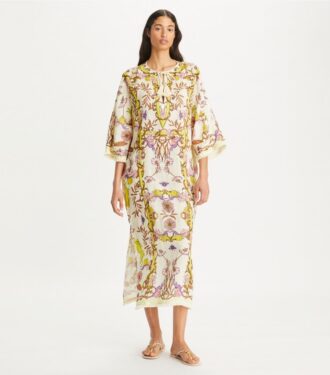Tryckt linnekaftan