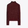 Turtleneck i viskosjersey med dekorationer