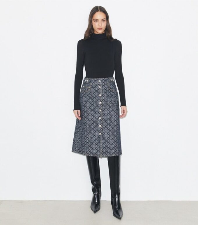 Utställd denimkjol Utställd denimkjol