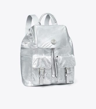 Virginia Metallic Flap Backpack