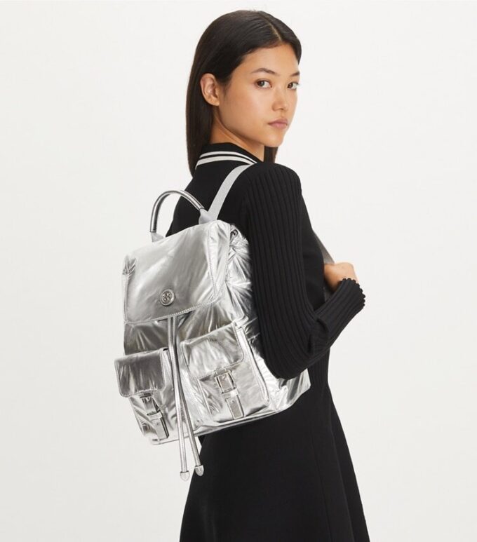 Virginia Metallic Flap Backpack Virginia Metallic Flap Backpack