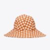 Vändbar bucket hat i rutigt tyg Vändbar bucket hat i rutigt tyg