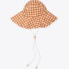 Vändbar bucket hat i rutigt tyg Vändbar bucket hat i rutigt tyg