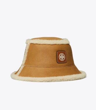 Vändbar bucket hat i shearling
