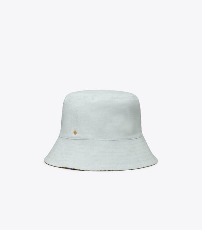 Vändbar bucket hat med kort brätte i korgväv Vändbar bucket hat med kort brätte i korgväv